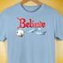 Believe Transgender Pride Jingle Bell Premium Unisex T-Shirt - Baby Blue